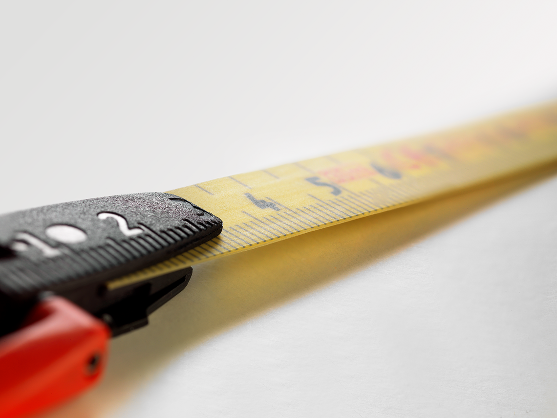 Flexible tape measure length 1 meter, Meters