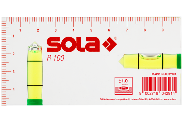 Vízmértékek - Mini vízmértékek - R 100 - SOLA Messwerkzeuge GmbH