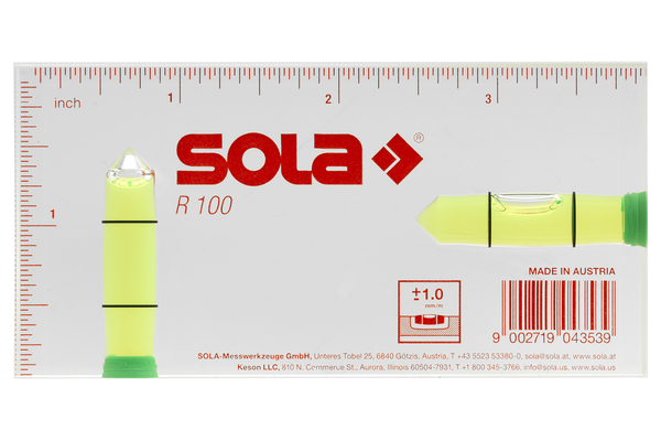 Spirit levels - Pocket levels - R 100 - SOLA Messwerkzeuge GmbH